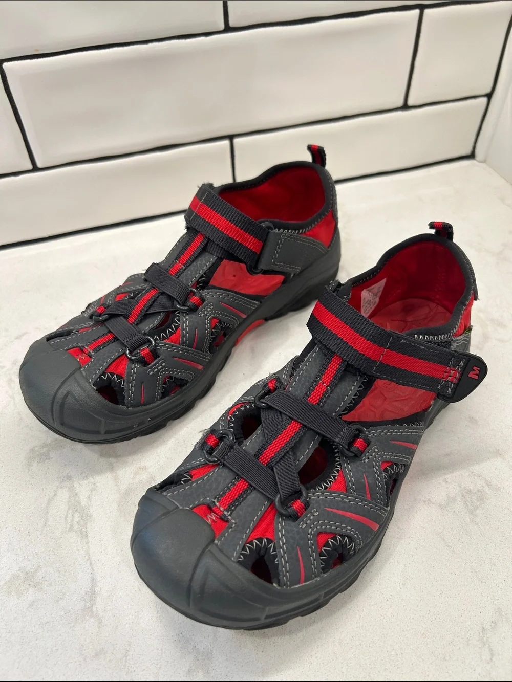 Merrell Hydro Outdoor Adjustable Leather‎ Sandal Boys Size 3W